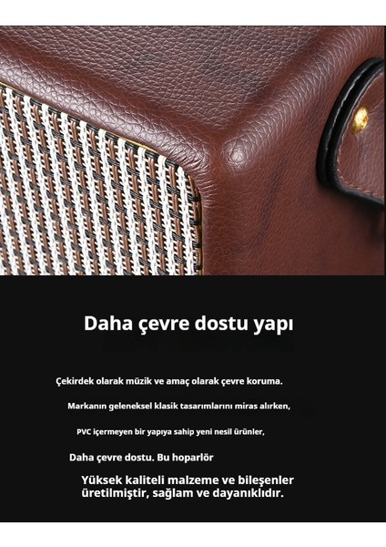 Kablosuz Yüksek Güçlü Bluetooth Hoparlör Deri Yaratıcı Mikrofon (Yurt Dışından) fırsatları