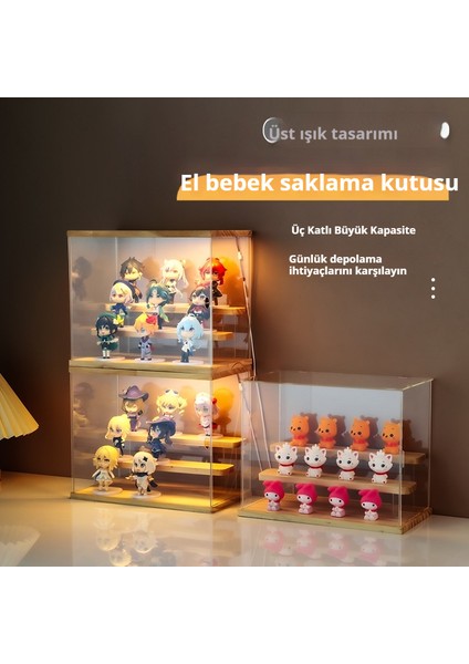 Işıklarla Transparent 3 Katlı Oyuncak Modeli Depo Kutusu (Yurt Dışından)