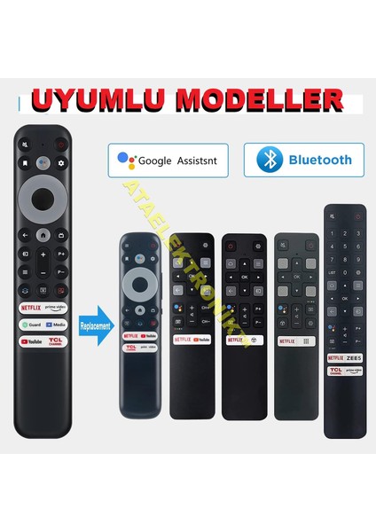 %100 ORİJİNAL ÜRÜN - SES KOMUTLU - Tcl 55P635 65C645 50P735 58P633 55C745 Uydu Alıcılı 4K Ultra Hd Google LED Tv Kumandası - Ses Komutlu - Orjinal Ürün fiyatları