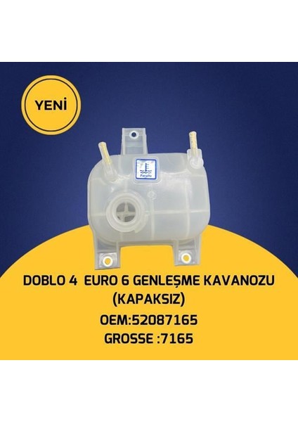 Radyatör Ek Su Deposu Genleşme Kavanozu Kapaksız Doblo Iv 1.3 Euro 6