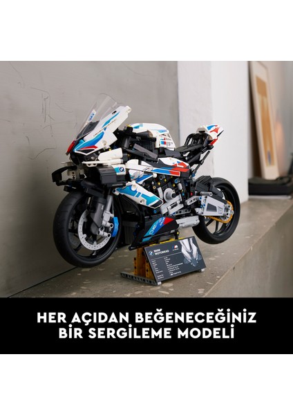 ® Technic BMW M 1000 RR 42130 Yetişkinler için Şık bir Motosiklet Modeli Yapım Seti (1925 Parça)