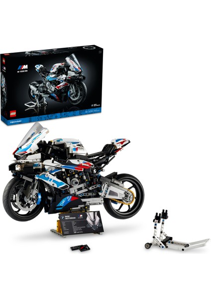 ® Technic BMW M 1000 RR 42130 Yetişkinler için Şık bir Motosiklet Modeli Yapım Seti (1925 Parça)