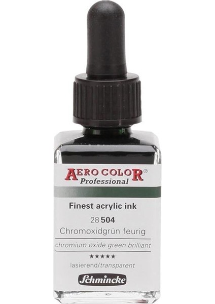 Aero Color Akrilik Mürekkep 28 Ml. 504 Chromium Oxide Green Brilliant