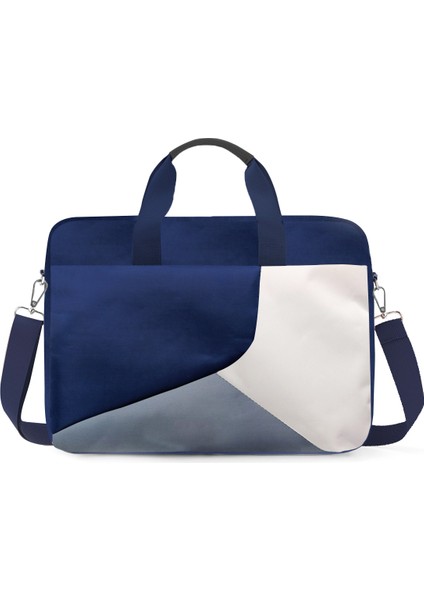 Samsung Tab S10 Ultra 14.6 Inch Tablet Için Tablet Çantası 2 Bölmeli AL4228 Lacivert Gri Krem