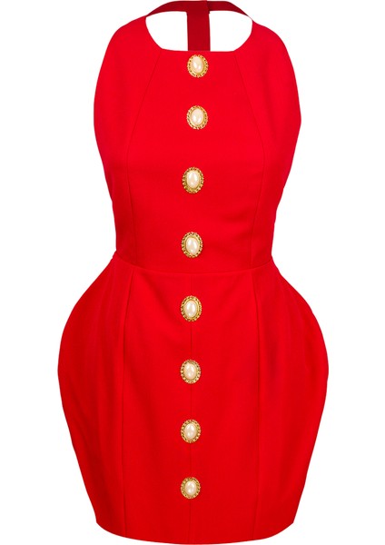 Inci Dress Sırt Dekolteli Mini Elbise