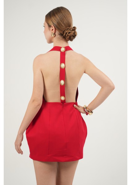 Inci Dress Sırt Dekolteli Mini Elbise fırsatları