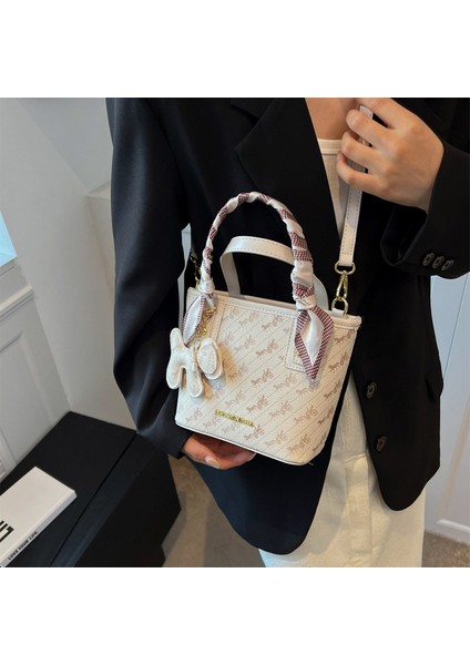 Baskılı Pu Crossbody Küçük Kare Çanta (Yurt Dışından)