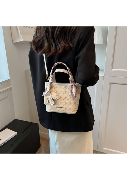 Baskılı Pu Crossbody Küçük Kare Çanta (Yurt Dışından)