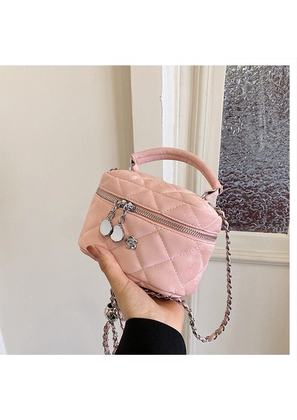 Zincir Omuz Çapraz Küçük Kare Çanta (Yurt Dışından)