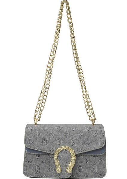 Zincir Küçük Kare Crossbody Çanta (Yurt Dışından)