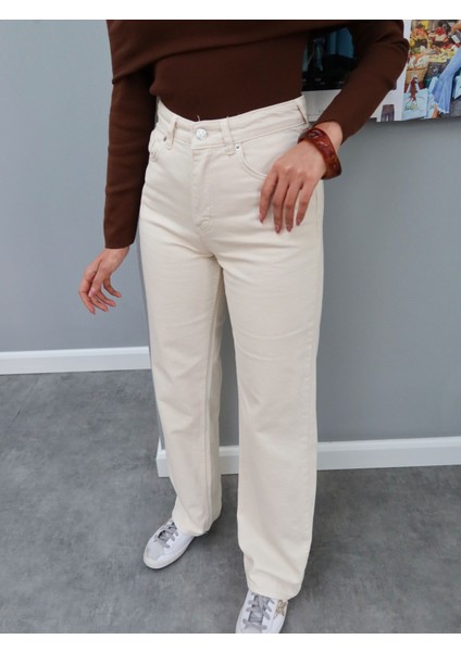 Ekru Straight Orj Jean