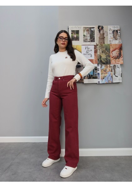 Bordo Straight Orj Jean modelleri