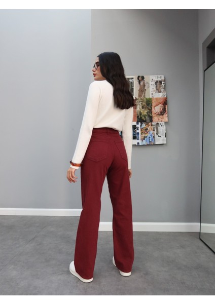 Bordo Straight Orj Jean fırsatları