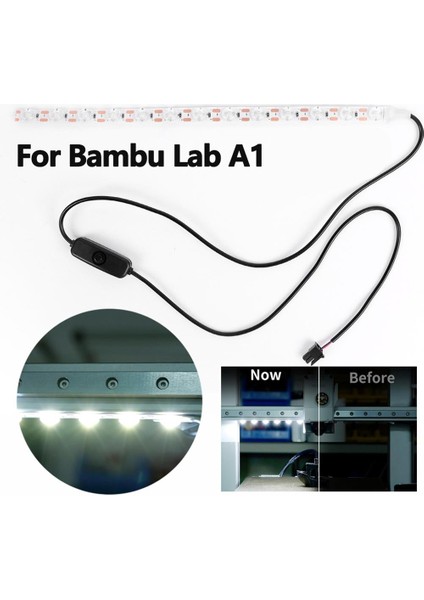 Bambu Lab A1 Harici LED Aydınlatma-Ams Lite 4 Pin Soketli-Aç Kapa Butonlu