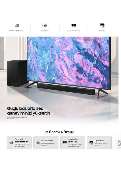 300W Bass-Dolby Audio / Dts Virtual:x Optik-Usb-Bluetooth® Tv-Telefon Bağlantı 2.1 Kanal Soundbar Ev Sinema Sistemi + Hediyeli