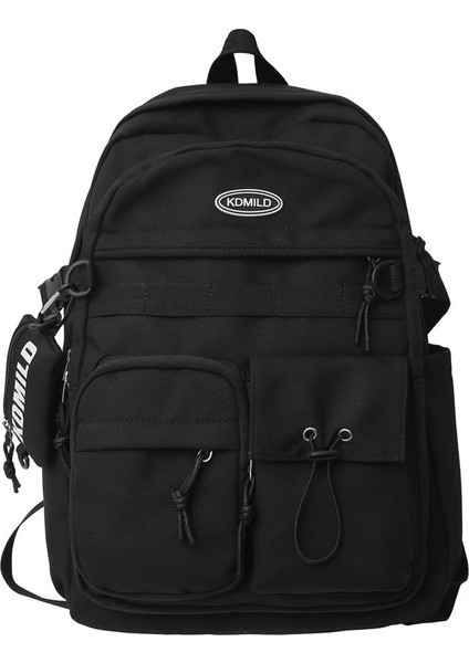 Okul Çantası Kadın Lise Üniversite Öğrencileri Basit Tüm Maç Büyük Kapasiteli Sırt Çantası (Yurt Dışından)