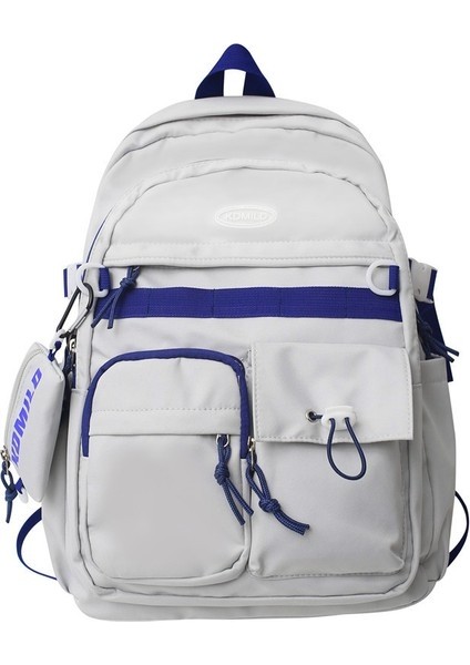 Okul Çantası Kadın Lise Üniversite Öğrencileri Basit Tüm Maç Büyük Kapasiteli Sırt Çantası (Yurt Dışından)