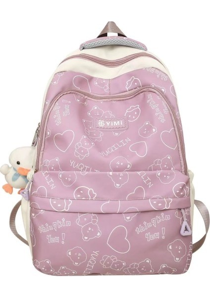 Love Home Kadınlar Için Sırt Çantası 2023 Yeni Okul Çantası Orta Okul Kız Büyük Kapasiteli (Yurt Dışından)