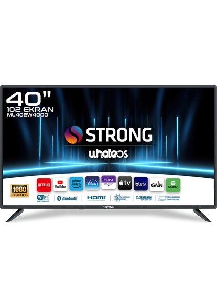 ML40EW4000 40'' 102 Ekran Uydu Alıcılı Full HD Smart LED TV