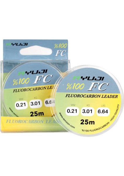 Ryujı Fluoro Carbon Leader 25M, Misina Standart-0,14
