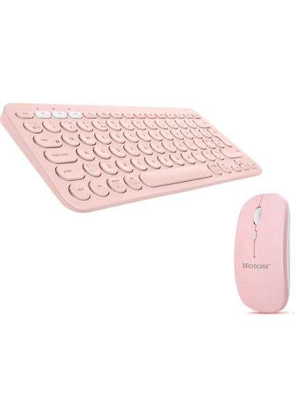 2in1 Yuvarlak Tuşlu Bluetooth Kablosuz Klavye 800-1200-1600 Dpı Bluetooth Kablosuz Mouse AL4812