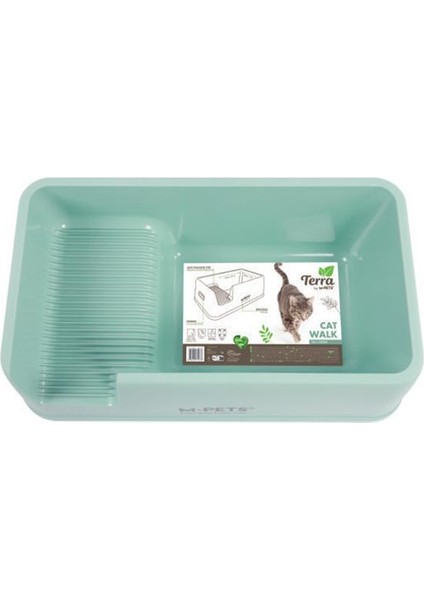 Terra Cat Walk Açık Kedi Tuvaleti Sea Green