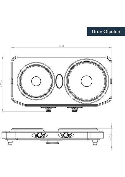 Elektrikli Çiftli Hotplate Ocak LX-7021