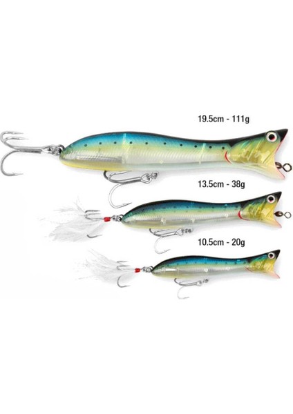 Panic Popper 16,5cm 68G Sahte Balık 01-Dirty Silver Mullet
