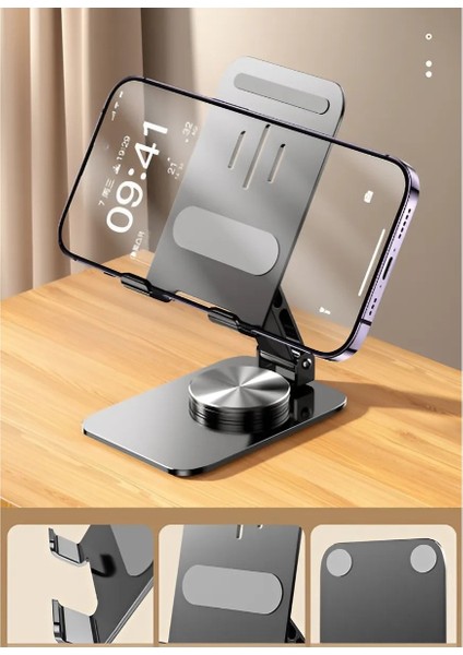 K18 Metal Masaüstü Telefon Tutucu Tablet Standı Katlanabilir 360 Derece Dönen Ayarlanabilir Stand modelleri