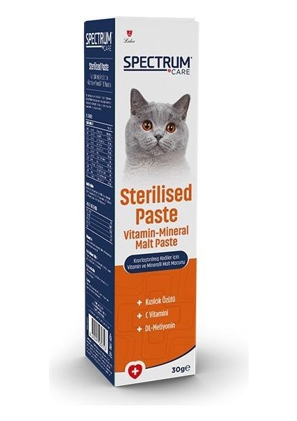 Sterilised Paste Kısırlaştırılmış Kediler Için Vitamin ve Mineralli Malt Macunu 30 gr Kısır Kedi Macnu