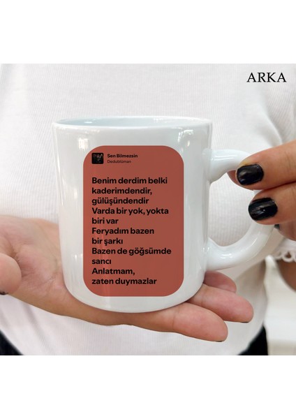 Dedublüman Sen Bilmesin Renkli Tasarımlar ve Dekoratif Kişiye Özel Kupa Bardaklar fiyatları