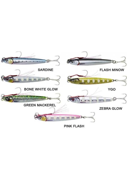 3D Jig Minnow 5 gr 4,6 cm Sahte Balık Bone White Glow