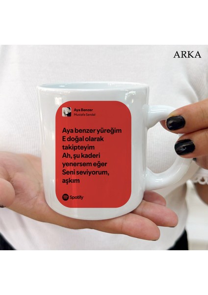 Mustafa Sandal Aya Benzer Renkli Tasarımlar ve Dekoratif Kişiye Özel Kupa Bardaklar fiyatları