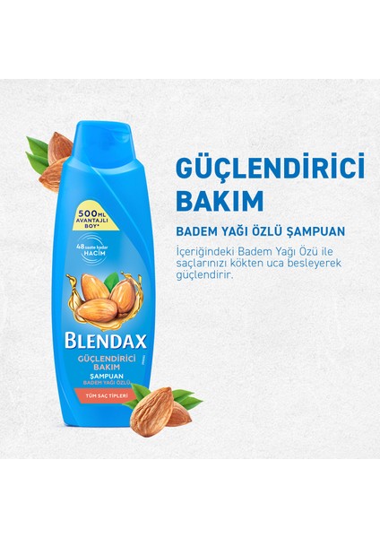 Güçlendirici Bakım Badem Yağı Özlü Şampuan 500 Ml