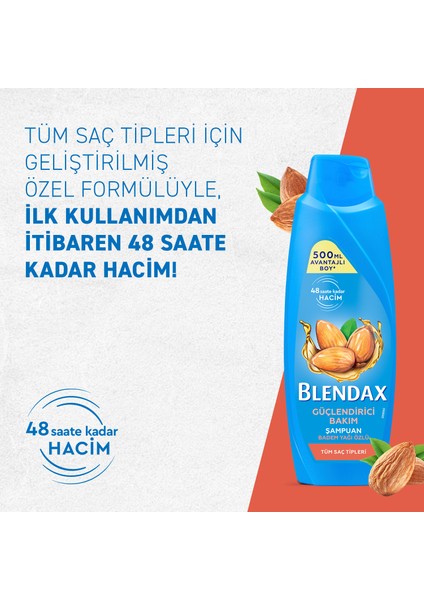 Güçlendirici Bakım Badem Yağı Özlü Şampuan 500 Ml