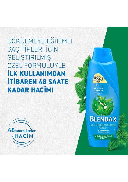 Saç Dökülmesine Karşı Isırgan Özlü Şampuan 500 Ml