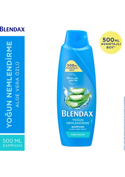 Yoğun Nemlendirme Aloe Vera Özlü Şampuan 500 Ml