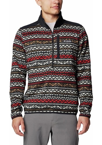 Men's Sweater Weather™ Iı Printed Half Zip Pullover Erkek Yarın Fermuar Triko Polar AO5809