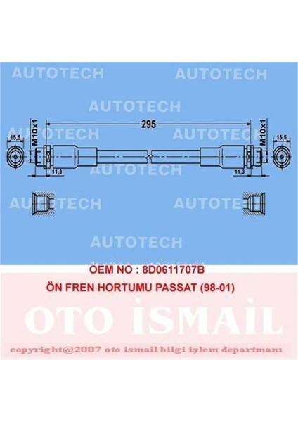 Ön Fren Hortumu Passat 98-01