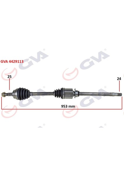Komple Aks Sağ Fıorıno 1.3 Mtj 07-13 953MM Aks Lale Li