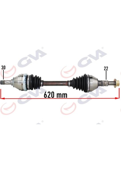 Komple Aks Sol Opel Vectra C 1.6-1.8 02-08 620MM
