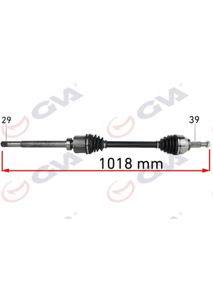 Komple Aks Sağ Renault Trafic Iıı 1.6 Dci 14- 1018MM