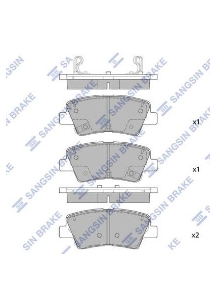 Arka Fren Balata Hyundaı Elantra 1.6l D4FB G4FG 6 Vites 16- / I20 1.1l 1.2l 1.4l 15- / Kıa Sportag E 1.6l G4FJ 7 Vites 15- Üstten Delikli Tip