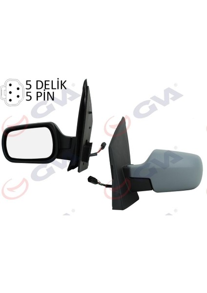 Dış Dikiz Aynası Sol Fıesta 02 Elektrikli Isıtmalı Astarlı Konveks 5 Fiş VM-312EHPL