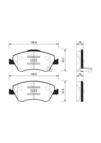 Ön Fren Balata Toyota Aurıs. Corolla 1.4l 1ndtv NDE150 D-4d Dizel 07-