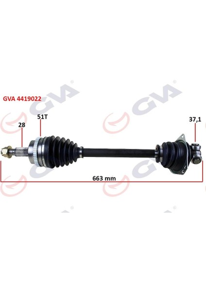 Komple Aks Sol Master 2 2.5 Dci 98-10 Abs Li 51DİŞ 663MM