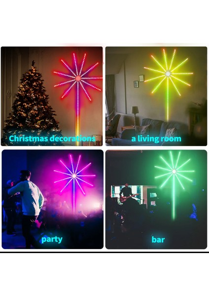 Gökkuşağı Işıkları Kumandalı Şerit LED Rgb Ritimli Akıllı Işıklar Müzik Parti Renkli Işıklar Hazır fırsatları