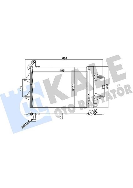 Klima Kondenseri Polo-Fox-Cordoba-Ibıza-Roomster-Fabıa Al/al 515X362X16