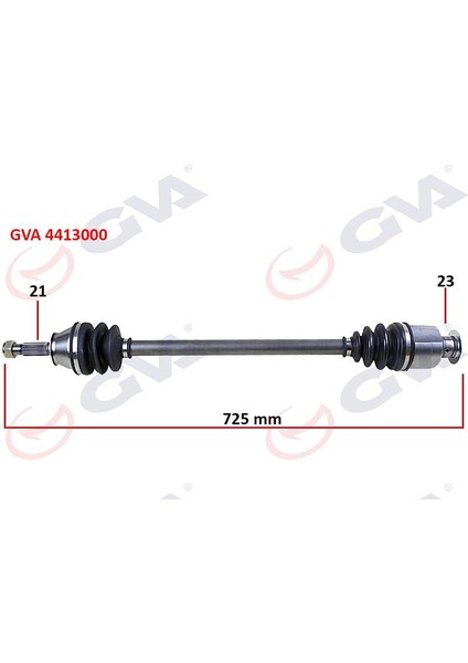 Komple Aks Sağ Renault 9/11 1.4 725MM 85-00