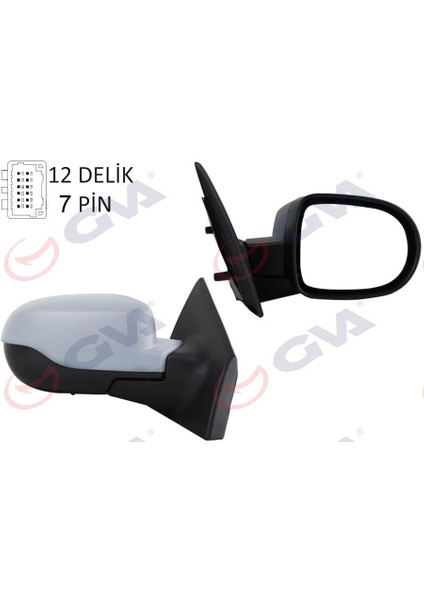 Dış Dikiz Aynası Sağ Clıo 09 Elektrikli Isıtmalı Sensörlü Astarlı Konveks 7 Fiş VM-6135EHPSR